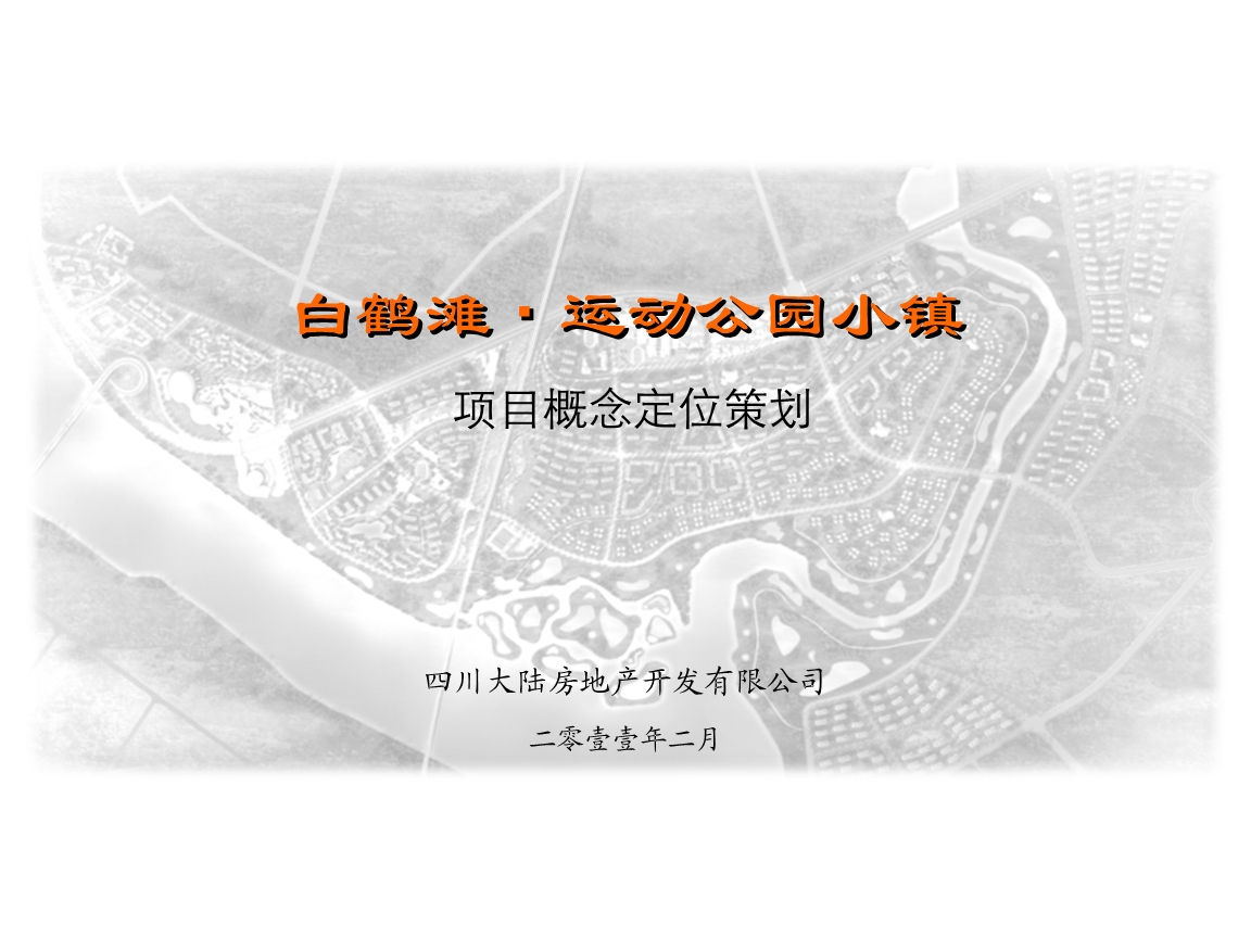 大陆集团白鹤滩·运动公园小镇项目概念定位策划（2011年2月25日）